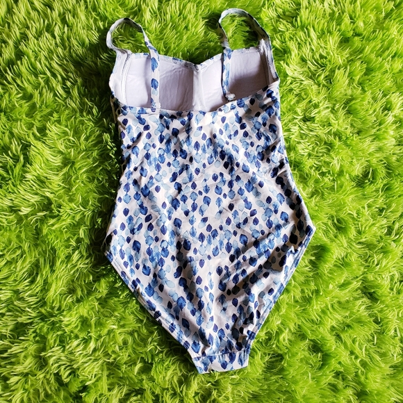 Niptuck one piece swim suit S/4 ruched blue ruched - Picture 3 of 3